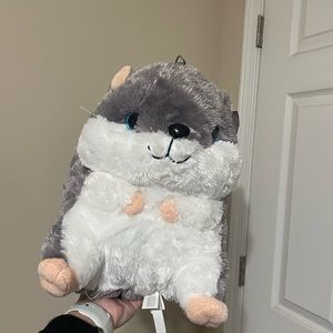 Belly Buddy 13” Grey Hamster Plush